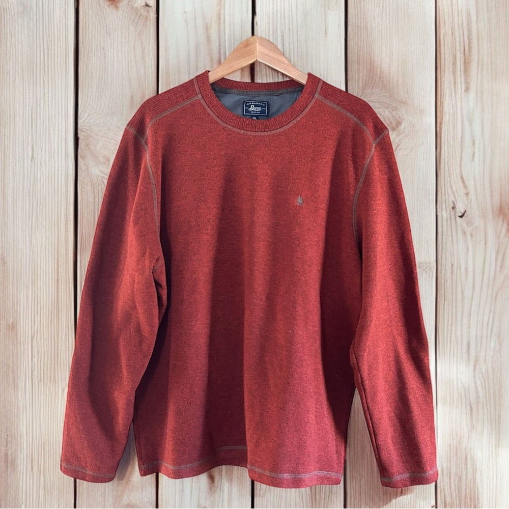 ❄️ 50% off winter Bass Terra Cotta Long Sleeve Crew Neck Pullover Sweater XXL